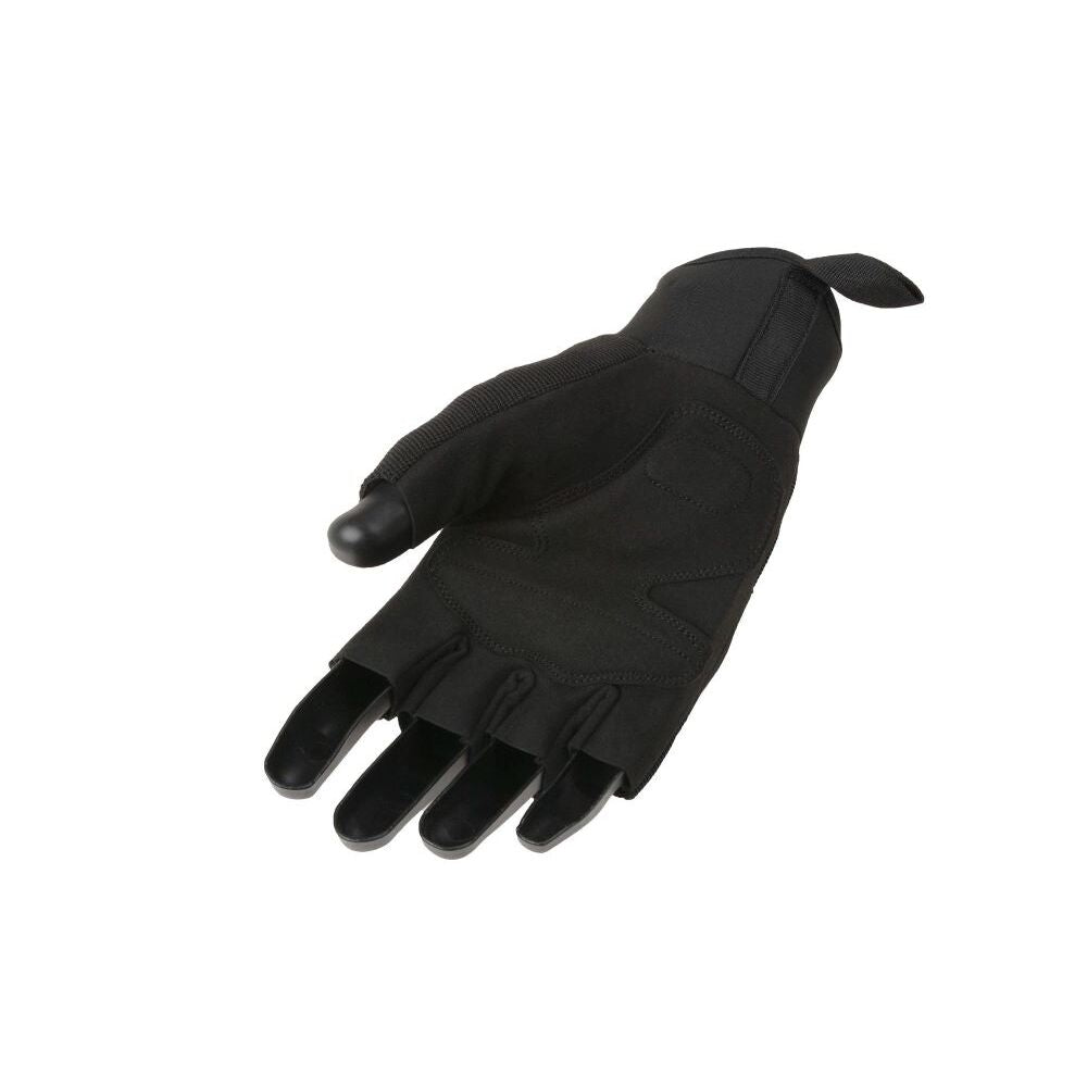 Guantes Tácticos Armored Claw ShieldForce Negro - Medio dedo Talla S