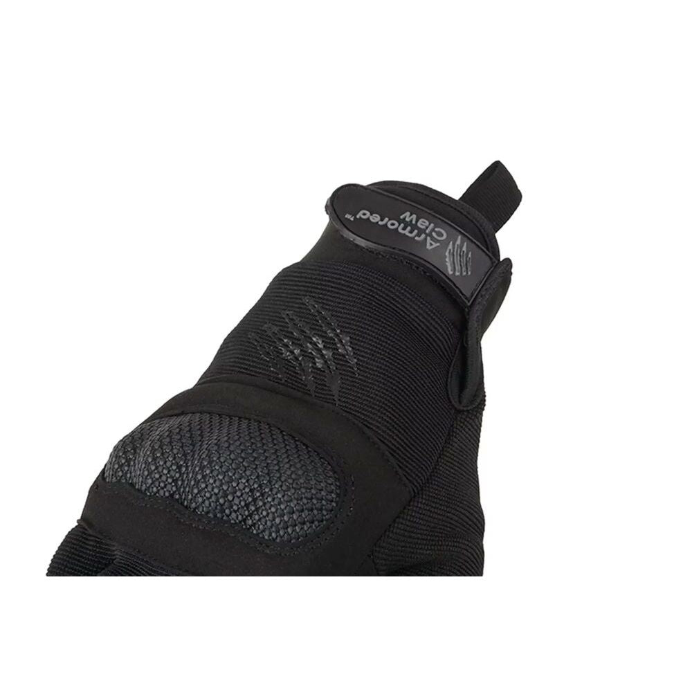 Guantes Tácticos Armored Claw ShieldForce Negro - Medio dedo Talla L