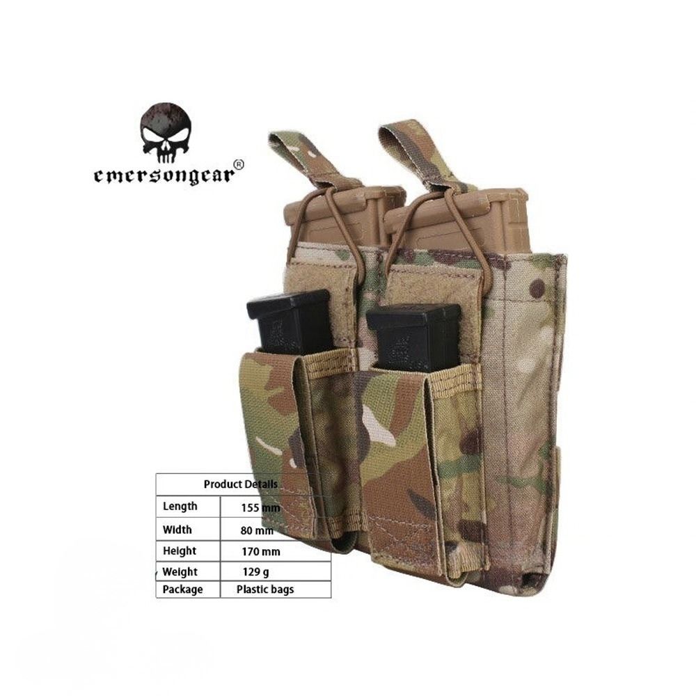 Porta cargadores Emerson 5.56＆pistola abierto multicam