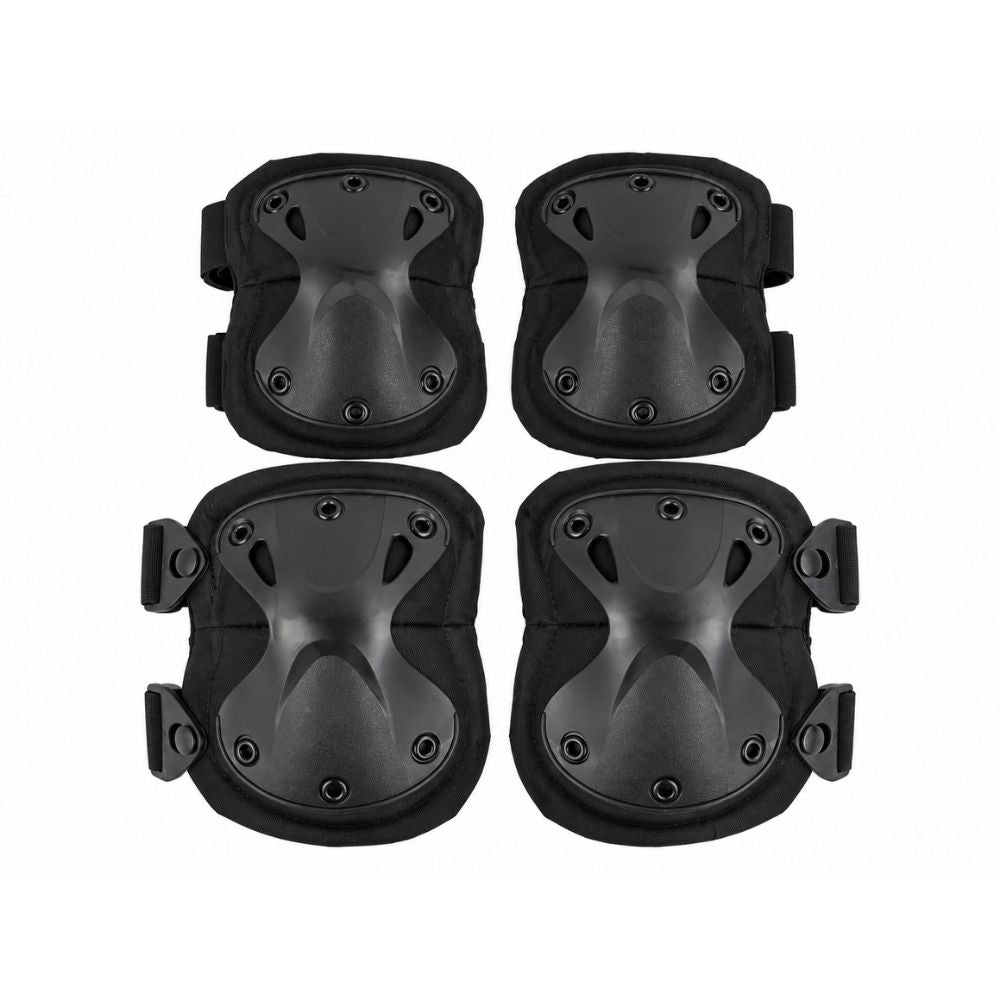 Juego Rodilleras / Coderas Tácticas TAC (Negro)