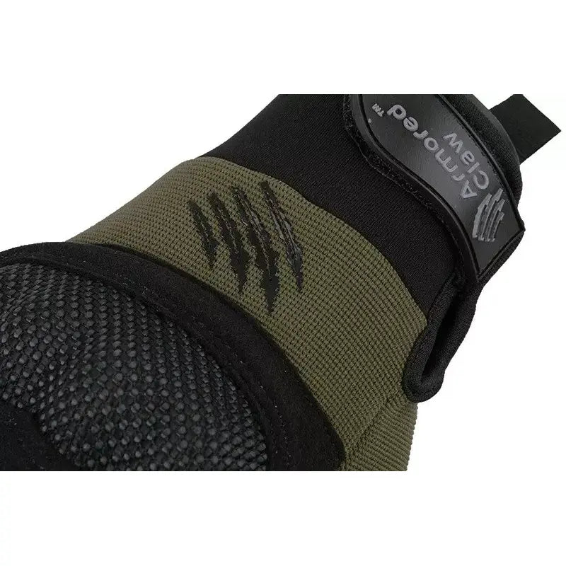 Guantes Tácticos Armored Claw Shield Olive Defender Talla XL