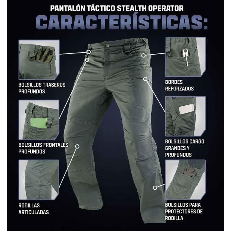 Pantalón operador Condor Stealth Khaki (32WX32L)